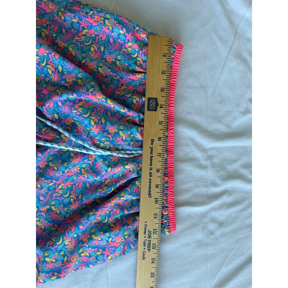 Chubbies Mens Tropical Floral Swim Trunks 4 Inch Inseam Blue Pink Small Preppy